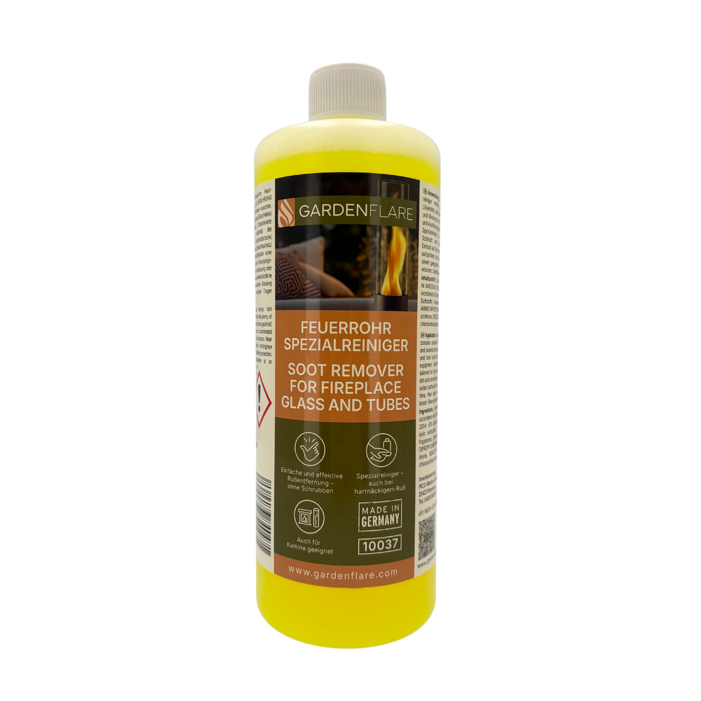 Gardenflare Feuerrohr Spezialreiniger Flasche.
