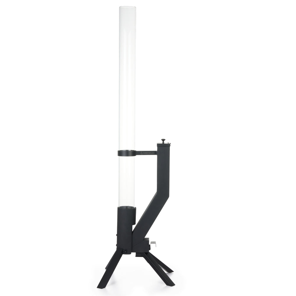 Gardenflare Classic fire tube black with glass tube, general view, white background