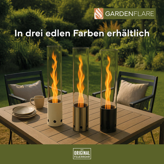 Fuego de mesa Gardenflare, acero inoxidable, plata