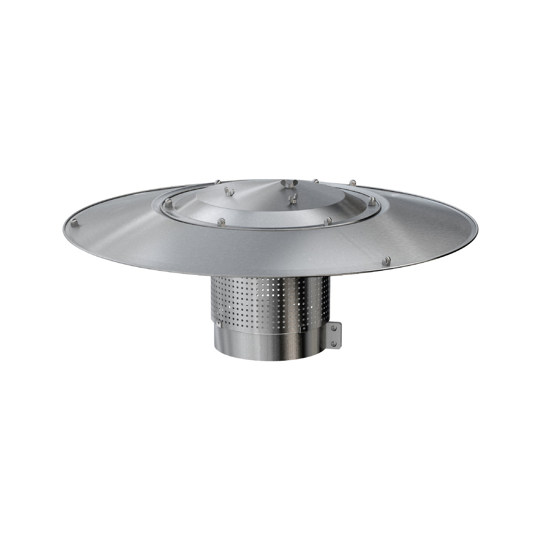 Hitzehut und Funkenfänger, Zubehör für XXL Feuerrohr, silber 