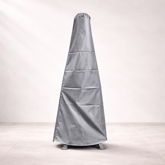 Gardenflare Premium cover gray, feet of the fire tube visible