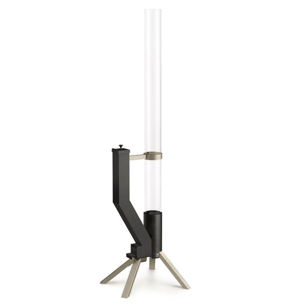 Gardenflare Klassik Multicolor Feuerrohr mit silbernem Fuß ohne Flamme
