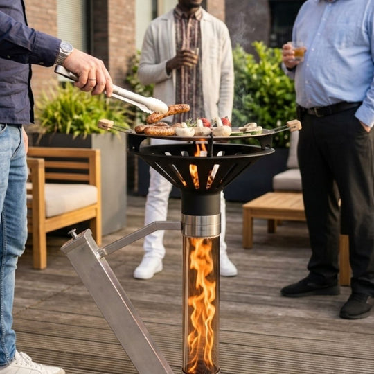 Gardenflare Universal-Grillaufsatz – Grillen mit Freunden auf der Terrasse